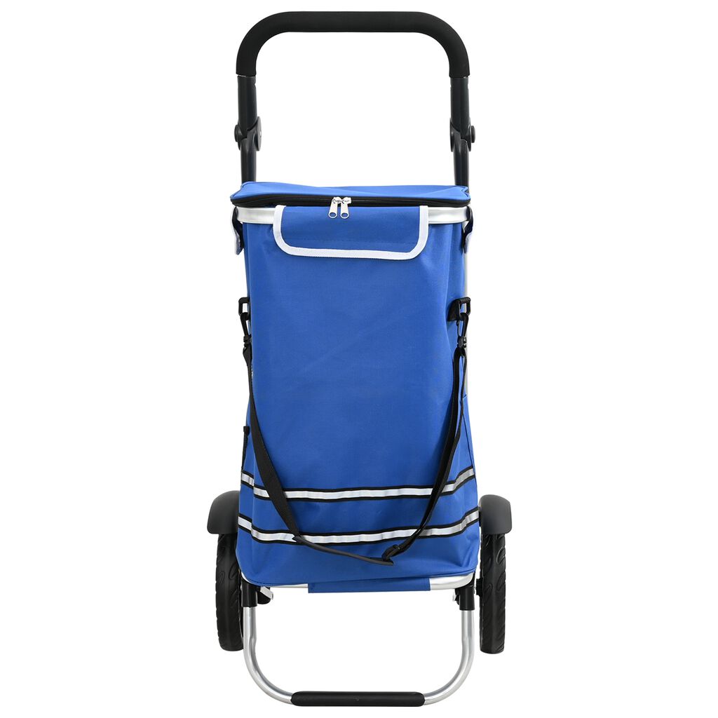 vidaXL Καρότσι Αγορών Μπλε 36.5 x 46.5 x 100.5 εκ Ύφασμα Oxford