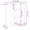 vidaXL Ντουλάπα με Ροδάκια Καφέ Δρυς 102x38x110 εκ. από Επεξ. Ξύλο