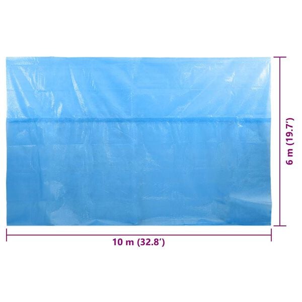 vidaXL Κάλυμμα Πισίνας Ορθογώνιο Μπλε 1000x600 εκ. από Πολυαιθυλένιο