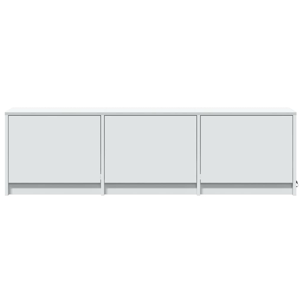 vidaXL Έπιπλο Τηλεόρασης με LED Λευκό 140x34x40 εκ. από Επεξ. Ξύλο