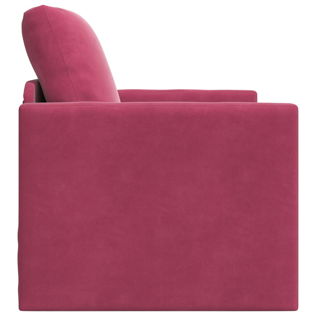 vidaXL Sofa Κρεβάτι 2 σε 1 Κρασιού Κόκκινο 74x77x81 εκ. Βαμβακερό