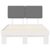 vidaXL Σκελετός Κρεβατιού με Επενδεδυμένο Κεφαλάρι Ανοιχτό γκρι