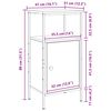 vidaXL Κομοδίνο Μαύρη δρυς 41 x 31 x 80 εκ Επεξεργασμένο ξύλο
