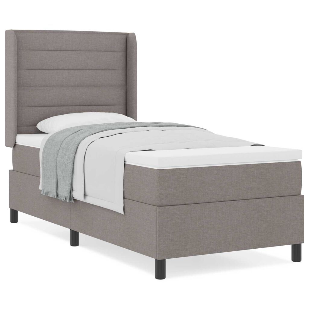 vidaXL Κρεβάτι Box Spring με Στρώμα Ταμπά 80x200 εκ. Υφάσμα