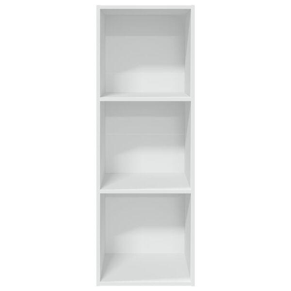 vidaXL Βιβλιοθήκη Λευκή 40x30x114 εκ. από Επεξεργασμένο Ξύλο