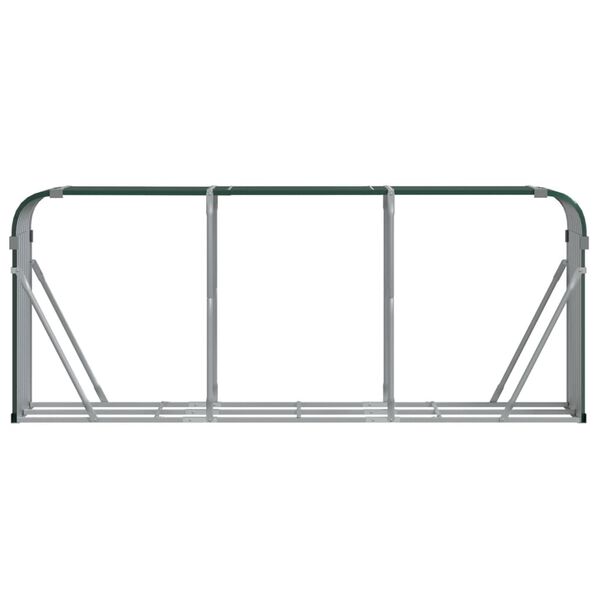 vidaXL Ξυλοθήκη Πράσινη 234 x 45 x 100 εκ. από Γαλβανισμένο Ατσάλι