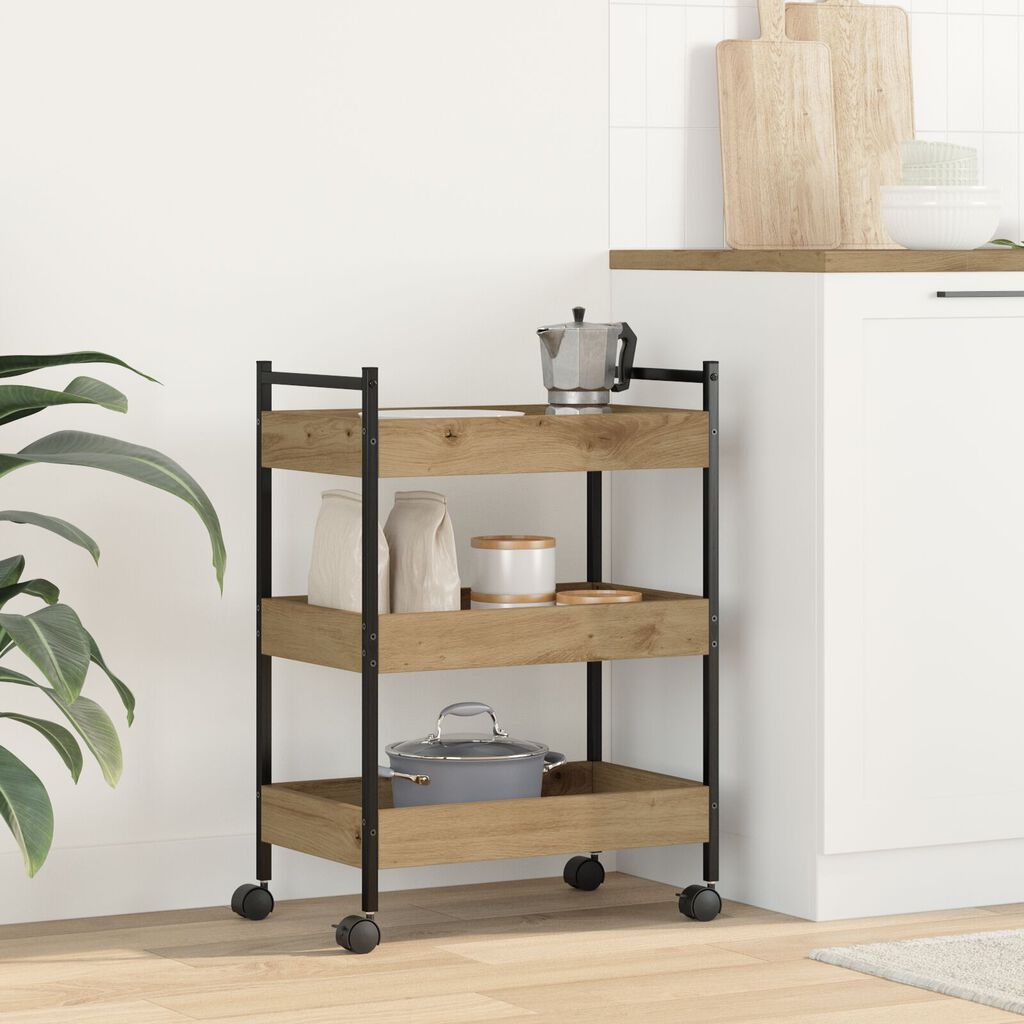 vidaXL Κινήσεις Κουζίνας Καρυδιά 50x30x70 εκ Επεξεργασμένο Ξύλο