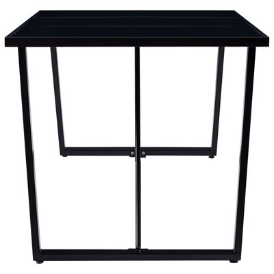 vidaXL Τραπεζαρία Μαύρη 180 x 90 x 75 εκ. από Ψημένο Γυαλί