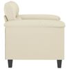 vidaXL Πολυθρόνα Κρεμ 60 εκ. Συνθετικό δέρμα