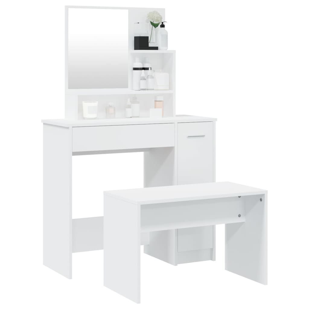 vidaXL Μπουντουάρ Σετ Σετ Λευκό 86,5 x 35 x 136 εκ.