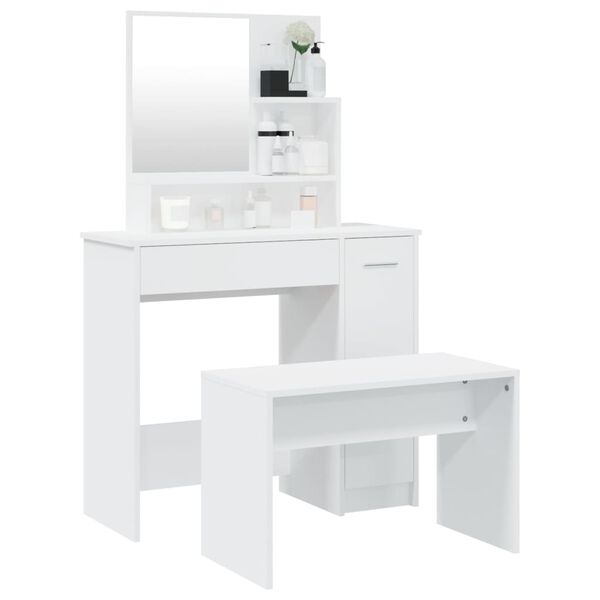 vidaXL Μπουντουάρ Σετ Σετ Λευκό 86,5 x 35 x 136 εκ.