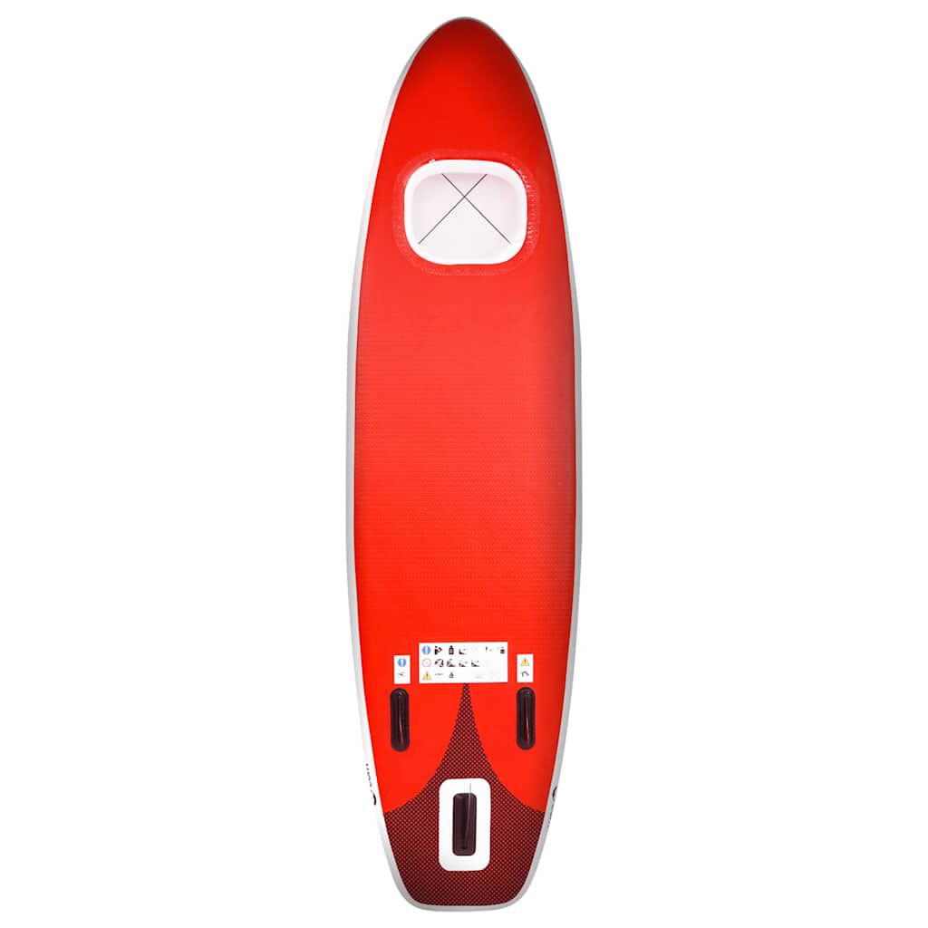 vidaXL Σανίδα SUP Φουσκωτή Σετ Κόκκινη 300 x 76 x 10 εκ.