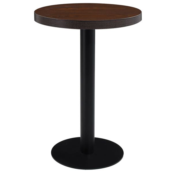 vidaXL Τραπέζι Bistro Σκούρο Καφέ 60 εκ. από MDF