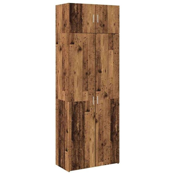 vidaXL Ντουλάπι αποθήκευσης Παλαιό ξύλο 80 x 42.5 x 225 εκ