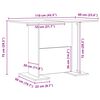 vidaXL Τραπεζαρία Sonoma Δρυς 110 x 60 x 75 εκ. από Επεξ. Ξύλο