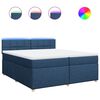 vidaXL Κρεβάτι Boxspring με Στρώμα Μπλε 200x200 εκ. Υφασμάτινο