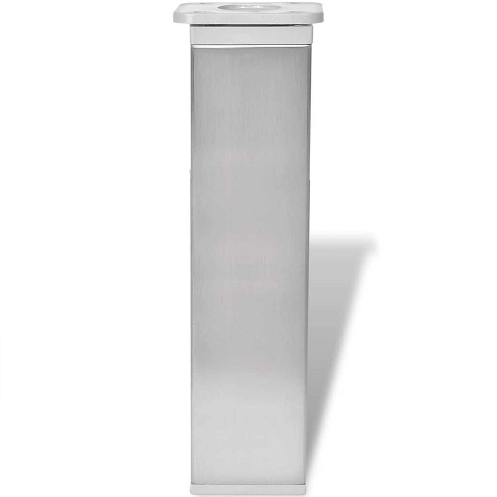 vidaXL Πόδια καναπέ 4 pcs Ασημί 38 x 38 x 180 mm Σίδερο