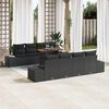 vidaXL Σετ Καναπέ Κήπου με αποθήκευση 9 pcs Μαύρο Πολυ ράταν