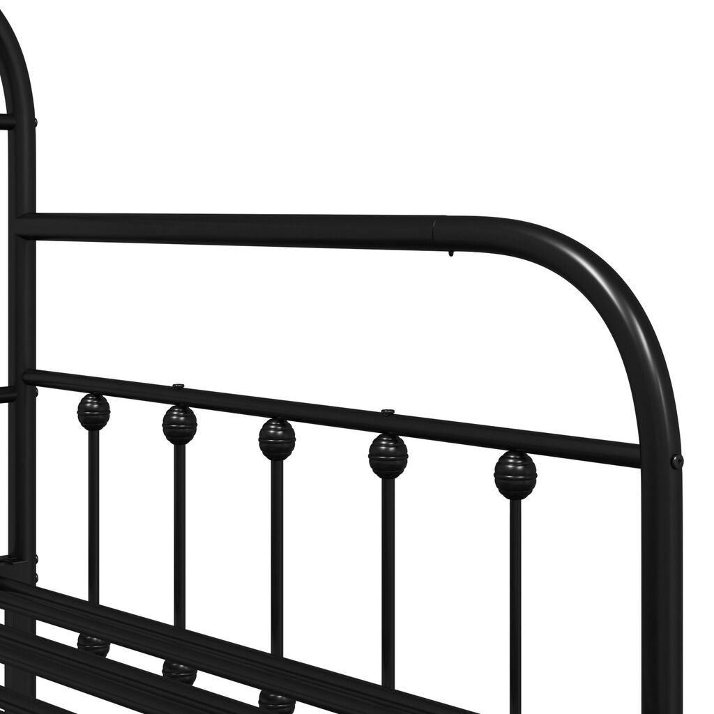 vidaXL Κρεβάτι Ημέρας με Στρατώνα Μαύρο 100x190 εκ Ατσάλι