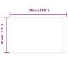 vidaXL Καθρέφτης Μπάνιου με LED 30x50 εκ.