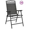 vidaXL &Pi;&tau;&upsilon;&sigma;&sigma;ό&mu;&epsilon;&nu;&epsilon;&sigmaf; &kappa;&alpha;&rho;έ&kappa;&lambda;&epsilon;&sigmaf; 8 &tau;&epsilon;&mu;. Melange Grey Steel &kappa;&alpha;&iota; Textilene
