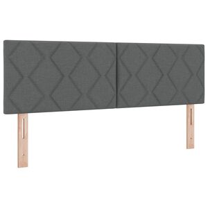 vidaXL Υφασμάτινο Κεφαλάρι Γεωμετρικό Σκούρο Γκρι 144 cm ύφασμα