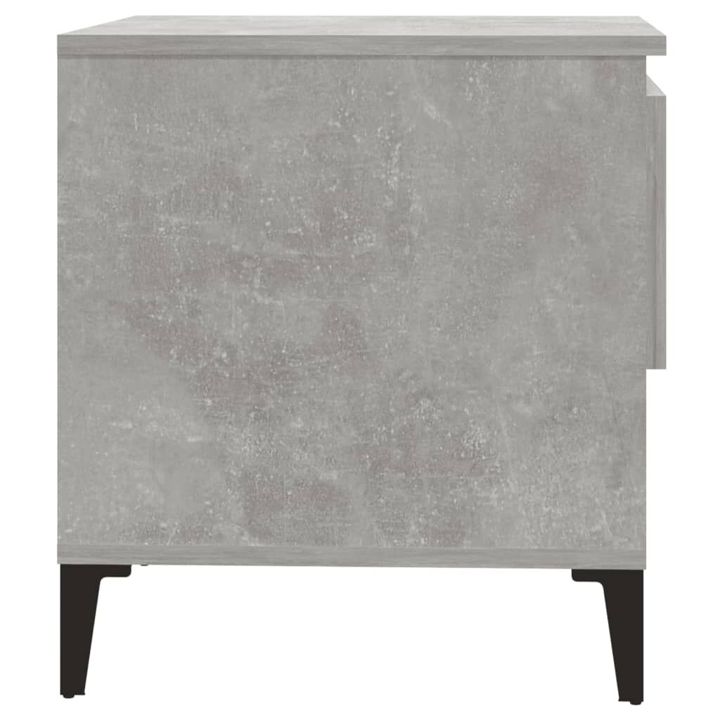 vidaXL Βοηθητικό Τραπέζι Γκρι Σκυροδ. 50x46x35 εκ. Επεξεργασμένο Ξύλο