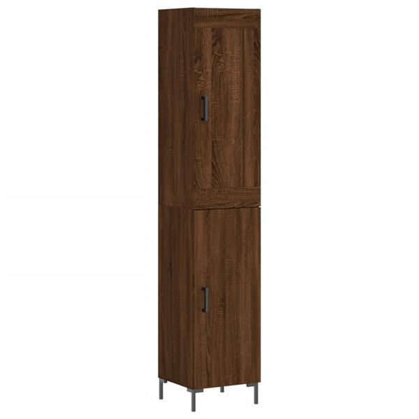 vidaXL Ντουλάπι Καφέ Δρυς 34,5 x 34 x 180 εκ. από Επεξεργασμένο Ξύλο