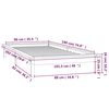 vidaXL Πλαίσιο Κρεβατιού LED Μελί 90 x 190 εκ. Μονό Μασίφ Ξύλο