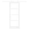 vidaXL Συρόμενη Πόρτα ORKDAL Λευκό και Μαύρο 78 x 202 εκ.