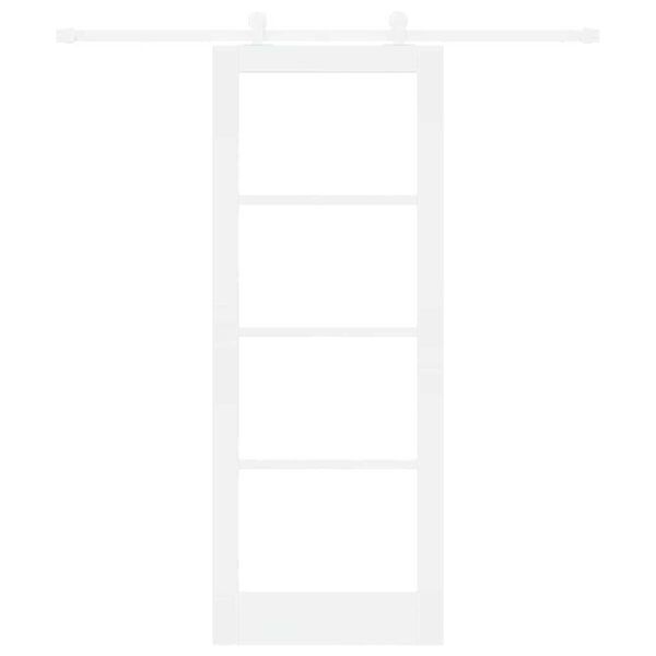 vidaXL Συρόμενη Πόρτα ORKDAL Λευκό και Μαύρο 78 x 202 εκ.