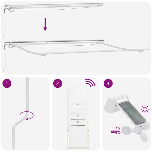 vidaXL Αυτόματη Σκίαση με LED σε Κίτρινο και Πορτοκαλί, 450x300 εκ