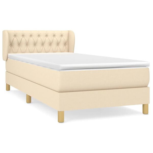 vidaXL &Kappa;&rho;&epsilon;&beta;ά&tau;&iota; Boxspring &mu;&epsilon; &Sigma;&tau;&rho;ώ&mu;&alpha; &Kappa;&rho;&epsilon;&mu; 90x200 &epsilon;&kappa;.&Upsilon;&phi;&alpha;&sigma;&mu;ά&tau;&iota;&nu;&omicron;