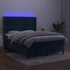 vidaXL &Kappa;&rho;&epsilon;&beta;ά&tau;&iota; Boxspring &mu;&epsilon; &Sigma;&tau;&rho;ώ&mu;&alpha; & LED &Sigma;&kappa;. &Mu;&pi;&lambda;&epsilon; 140x190&epsilon;&kappa;. &Beta;&epsilon;&lambda;&omicron;ύ&delta;&iota;&nu;&omicron;