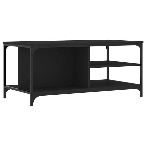 vidaXL Τραπεζάκι Σαλονιού Μαύρο 100x50x45 εκ. Επεξεργασμένο Ξύλο