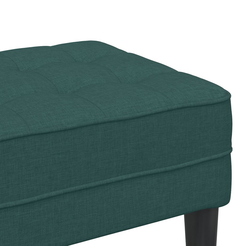 vidaXL Παγκάκι Σκούρο Πράσινο 113x57x39 εκ. Υφάσματος