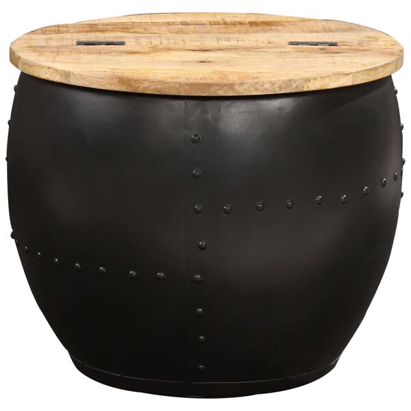 vidaXL Τραπεζάκι Σαλονιού Στρογγυλό 53 x 43 εκ. από Μασίφ Ξύλο Μάνγκο