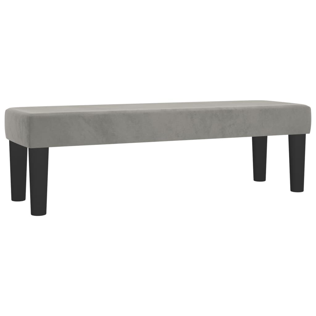 vidaXL Κρεβάτι Boxspring με Στρώμα Ανοιχτό Γκρι 160x200 εκ. Βελούδινο