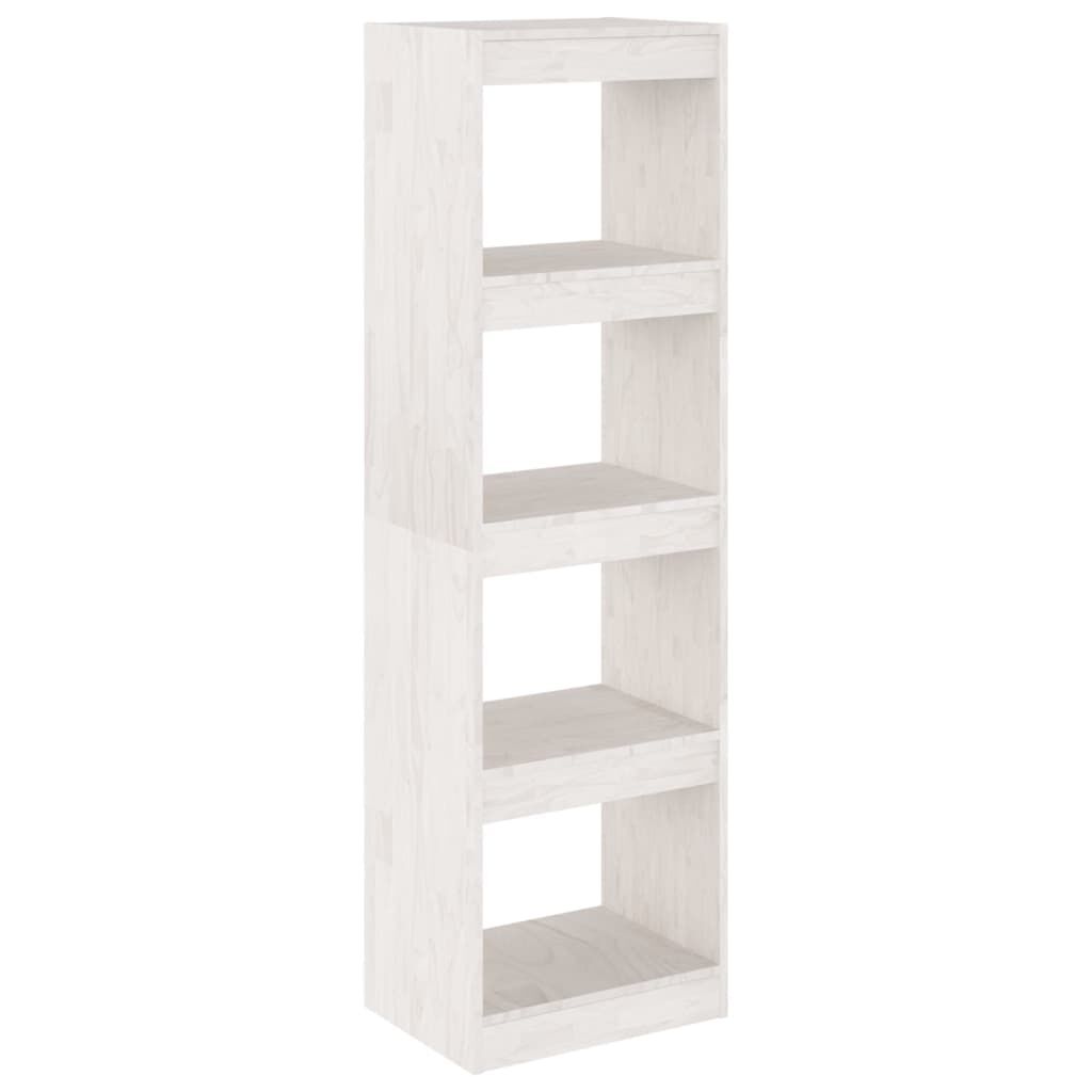 vidaXL Βιβλιοθήκη/Διαχωριστικό Χώρου Λευκό 40x30x135,5 εκ. Ξύλο Πεύκου