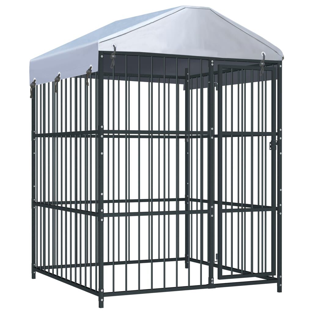 vidaXL Κλουβί Σκύλου Εξωτερικού Χώρου 150 x 150 x 210 εκ. με Στέγαστρο