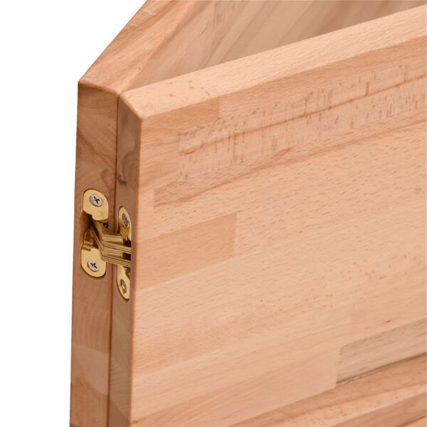 vidaXL Πάγκος Εργασίας 200x55x81,5εκ. από Μασίφ Ξύλο Οξιάς και Μέταλλο