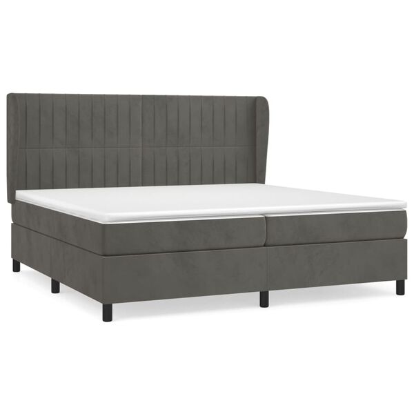 vidaXL &Kappa;&rho;&epsilon;&beta;ά&tau;&iota; Boxspring &mu;&epsilon; &Sigma;&tau;&rho;ώ&mu;&alpha; &Sigma;&kappa;&omicron;ύ&rho;&omicron; &Gamma;&kappa;&rho;&iota; 200x200 &epsilon;&kappa;. &Beta;&epsilon;&lambda;&omicron;ύ&delta;&iota;&nu;&omicron;