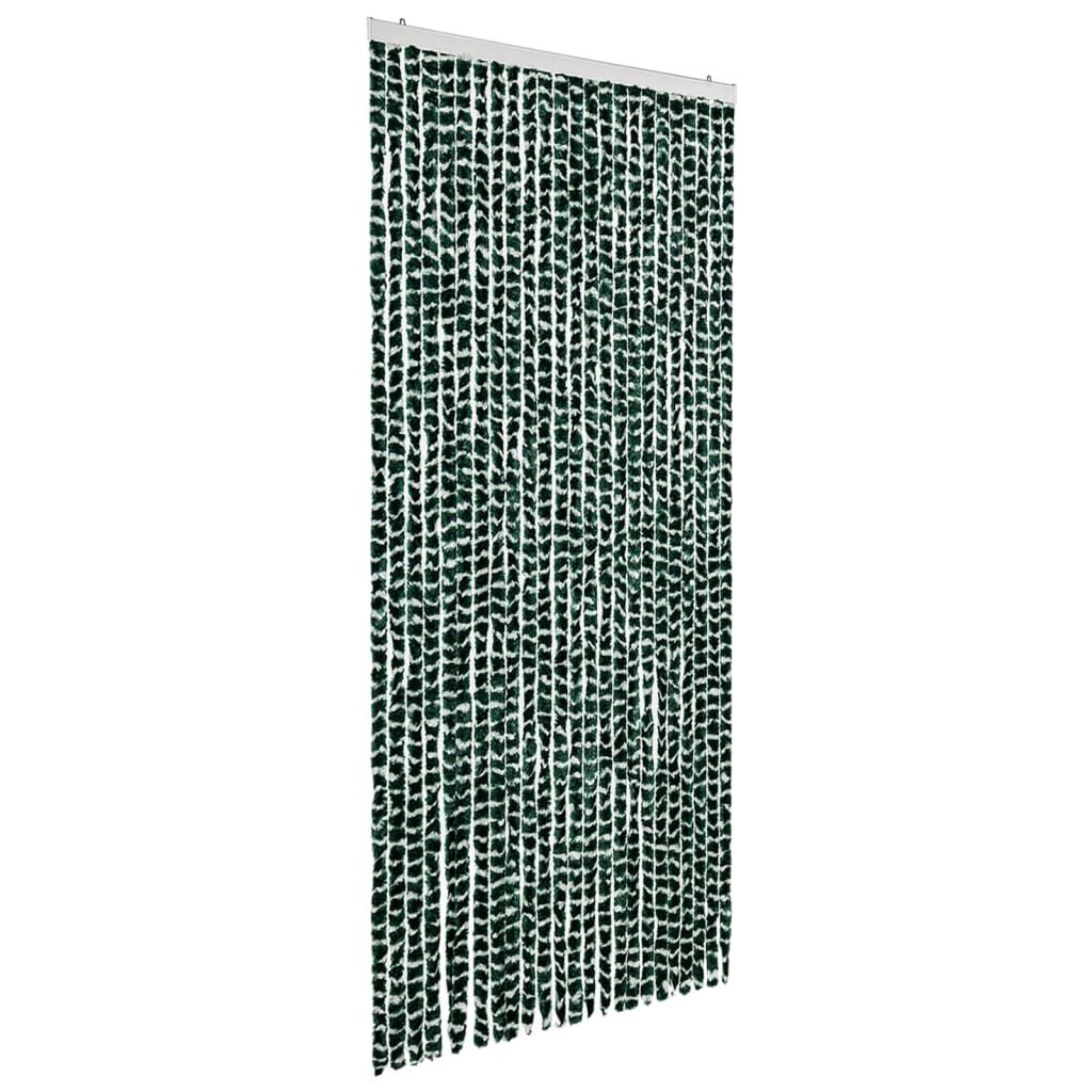 vidaXL Σήτα - Κουρτίνα Πόρτας Πράσινο / Λευκό 100 x 220 εκ. από Σενίλ