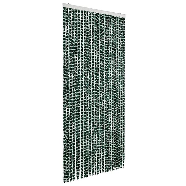 vidaXL Σήτα - Κουρτίνα Πόρτας Πράσινο / Λευκό 100 x 220 εκ. από Σενίλ