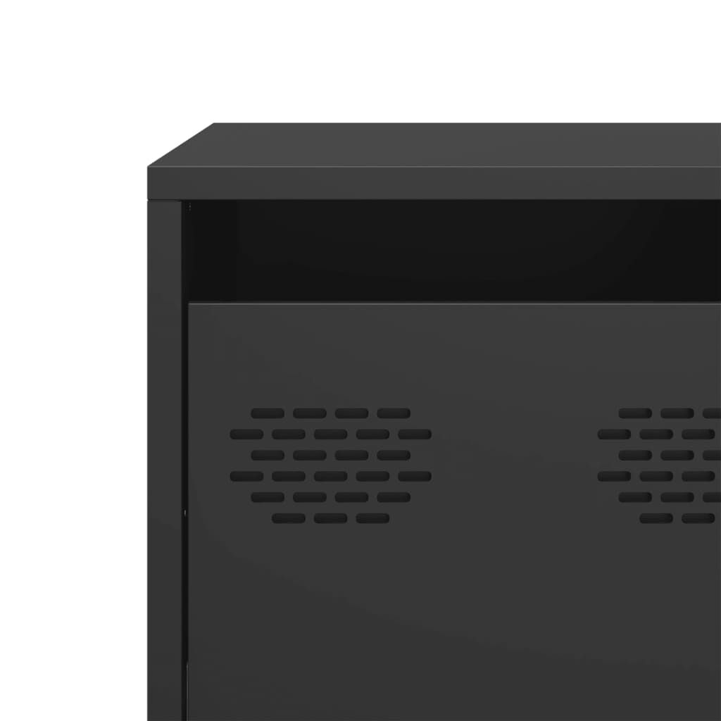 vidaXL Έπιπλο Τηλεόρασης Μαύρο 135x39x43,5 εκ. Ατσάλι Ψυχρής Έλασης