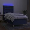 vidaXL &Kappa;&rho;&epsilon;&beta;ά&tau;&iota; Boxspring &mu;&epsilon; &Sigma;&tau;&rho;ώ&mu;&alpha; & LED &Mu;&pi;&lambda;&epsilon; 100x200 &epsilon;&kappa;. &Upsilon;&phi;&alpha;&sigma;&mu;ά&tau;&iota;&nu;&omicron;