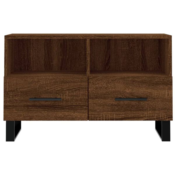 vidaXL Έπιπλο Τηλεόρασης Καφέ Δρυς 80x36x50 εκ. Επεξ. Ξύλο