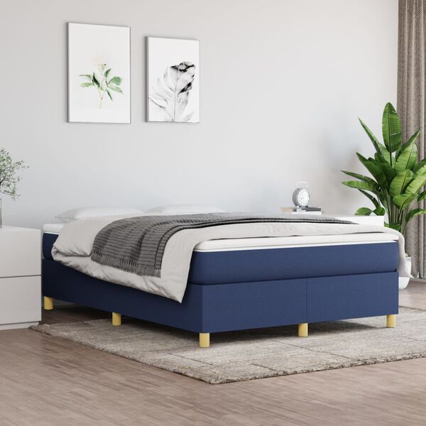 vidaXL &Kappa;&rho;&epsilon;&beta;ά&tau;&iota; Boxspring &mu;&epsilon; &Sigma;&tau;&rho;ώ&mu;&alpha; &Mu;&pi;&lambda;&epsilon; 140x190 &epsilon;&kappa;. &Upsilon;&phi;&alpha;&sigma;&mu;ά&tau;&iota;&nu;&omicron;