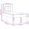 vidaXL Κρεβάτι Boxspring με Στρώμα Σκούρο Γκρι 120x200 εκ. Βελούδινο