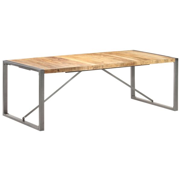 vidaXL Τραπεζαρία 220 x 100 x 75 εκ. από Μασίφ Ακατέργαστο Ξύλο Μάνγκο